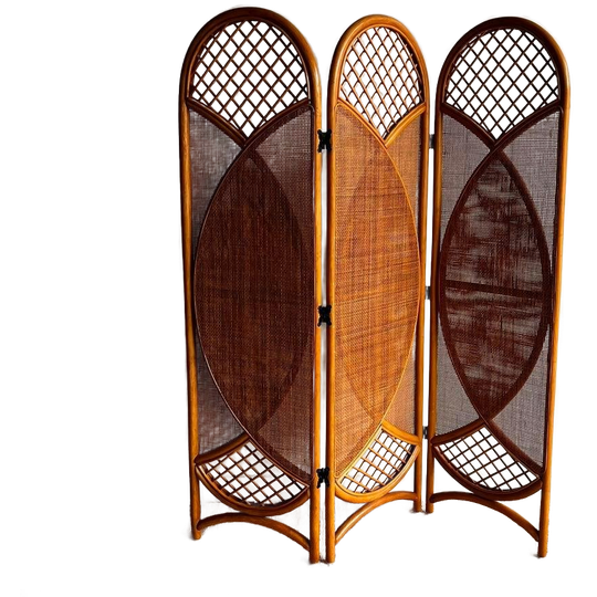Rotan Bamboe Kamerscherm Vintage 1