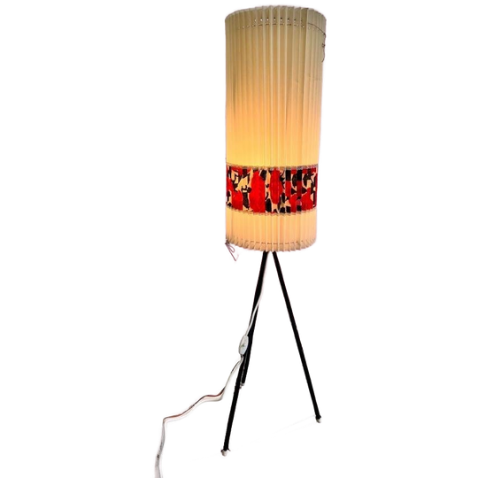 Vintage Rockabilly Tripod Staanlamp / Vloerlamp 1