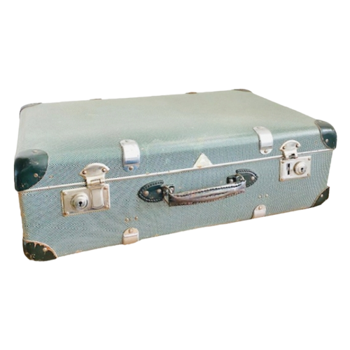 Brocante Koffer Turquoise Vintage