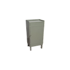 Prachtig Werkplaatskastje. Grijs Metaal Lockertje. Industrial Small Sideboard thumbnail 1