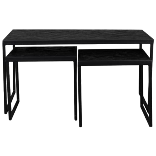 Coffee Table Parker Set Of 3 Zwart 1