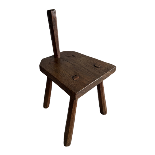 Houten Brutalist Krukje 1