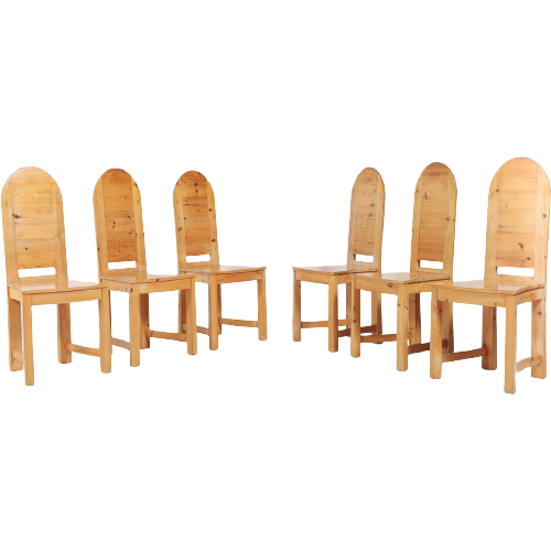 Vintage Swedish Solid Pine Chairs From Sven Larsson Möbelshop
