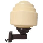 Art Deco Wandlamp Van Glas En Bakeliet thumbnail 1