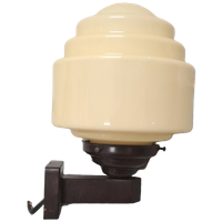 Art Deco Wandlamp Van Glas En Bakeliet
