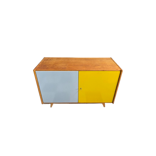 Yellow And Grey Jiri Jiroutek Sideboard Model U450 Dub 1960 For Interier Praha