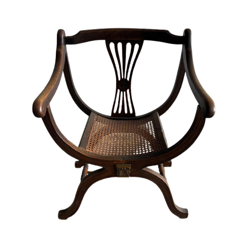 French Beech Framed Savonarola Chair