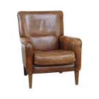 Subtiele Schapenleren Fauteuil/ Armchair Met Een Mooi Strak Design thumbnail 1