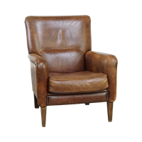 Subtiele Schapenleren Fauteuil/ Armchair Met Een Mooi Strak Design