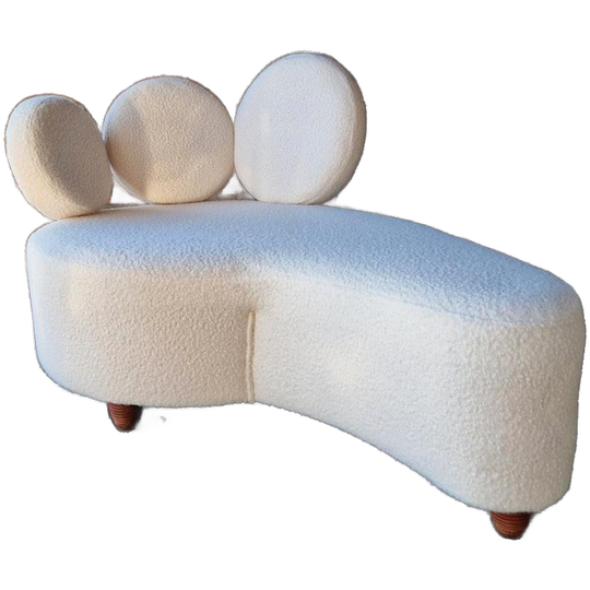 Shaise Longue Bank Nieuw Bekleed Teddy Stof Bank 1