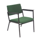 Groene Vintage Fauteuil Met Metalen Frame Gemaakt In De Jaren '60 thumbnail 1