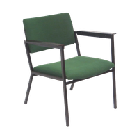 Groene Vintage Fauteuil Met Metalen Frame Gemaakt In De Jaren '60