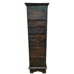 Oude Teakhouten Ladenkast, Apothekerskast, Archiefkast thumbnail 1