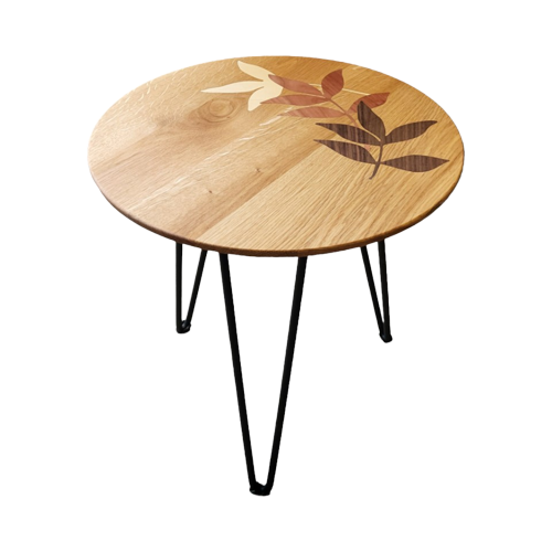 Decoratieve Bijzettafel Met Houten Inlay