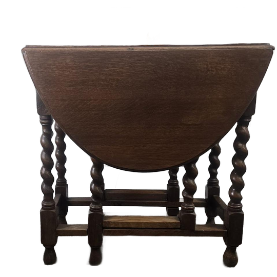 Vintage Houten (klap) Tafel / Oortafel / Consoletafel 1