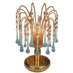 2 Beschikbaar Vintage Opaline Blauwe Tafellampen thumbnail 1
