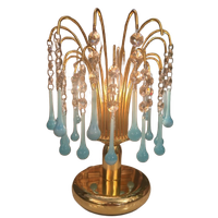 2 Beschikbaar Vintage Opaline Blauwe Tafellampen