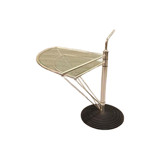 Vintage Oma Memphis Milano Stijl Glazen Bijzettafel 1