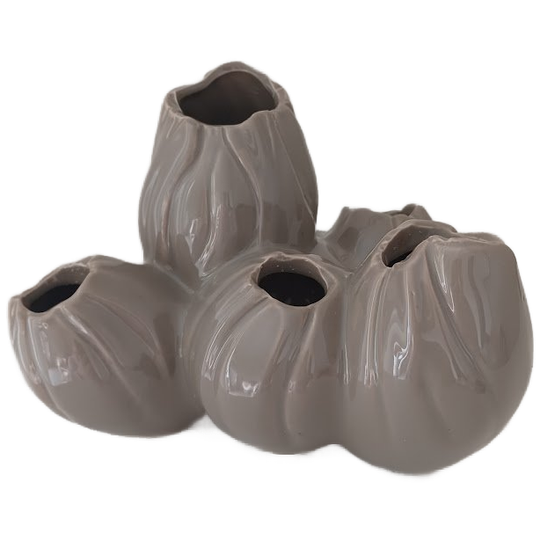 Serax. Maxibloem (tulpen)vaas Koraal. 6 Gaten. Taupe. 1