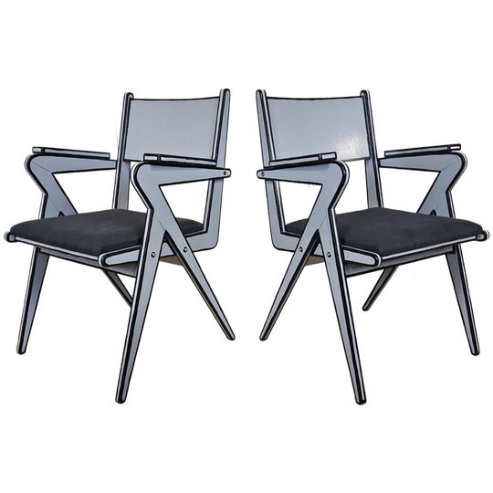 Vintage Houten Unieke Cartoon Stijl Stoelen Lavčević Kroatië / Unique Cartoon Style Chairs Kroatia 1