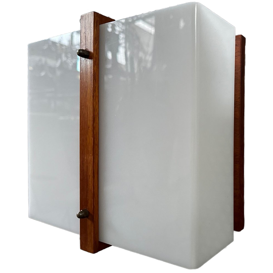 Vintage Wandlamp – Teak En Plexiglas – Raak 1