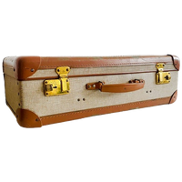 Vintage Koffer Brocante Beige Leder