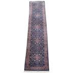 Geweldige, Grote En Dikke, 6 Meter Lange Vintage Oosterse Loper Met Voornamelijk Blauw thumbnail 1