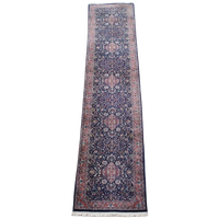 Geweldige, Grote En Dikke, 6 Meter Lange Vintage Oosterse Loper Met Voornamelijk Blauw