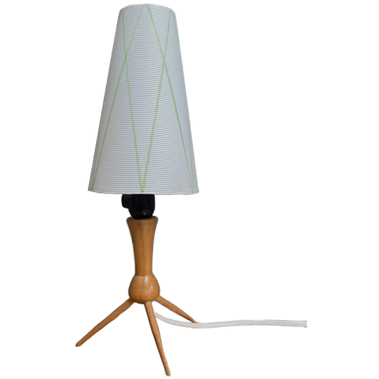 Wood Smalll Table Lamp 1960s 1