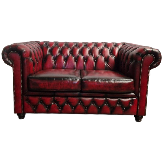Brighton Chesterfield 2-zits Bank – Antiek Rood 1