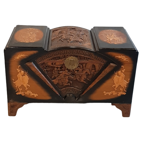 Chinese Art Deco Chest In Camphor Wood 1