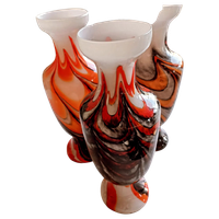 Vintage Handgemaakte Opaline Florance Italy Vazen Jaren 60-70
