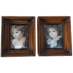 * 2 Retro Schilderijtjes Met Bekende Prentjes Op Zijde thumbnail 1