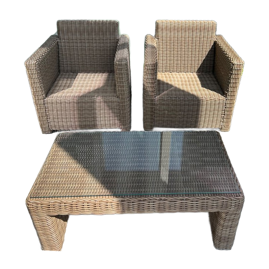 Tuinset 2 Stoelen Incl. Kussens En Tafel 1