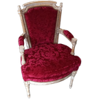 Paar Fijne Gesculpteerde Louis Xvi Periode Cabrioletfauteuils. thumbnail 1