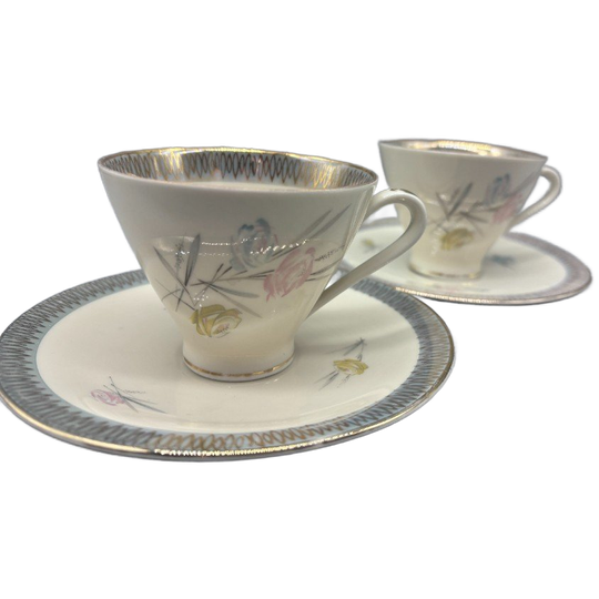 Mitterteich Set Kop En Schotels Pastel 60's 1