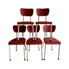 Rare Vintage Brabantia Red Chairs thumbnail 1