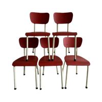 Rare Vintage Brabantia Red Chairs