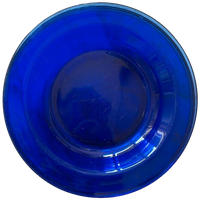 4x Diep Bord Blauw Glas