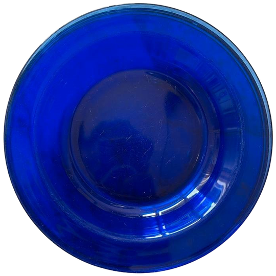 4x Diep Bord Blauw Glas 1