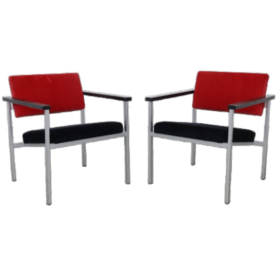 2x Minimalistische Fauteuil Compact Model, 1960s 1