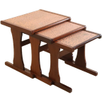 Vintage Set Nesting Tables Mimiset Tafeltjes 'birstall' thumbnail 1