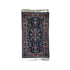 Mooi Gekleurd Blauw Oosters Tapijt/ Vloerkleed Met Een Floraal Patroon, 150 X 90 Cm thumbnail 1