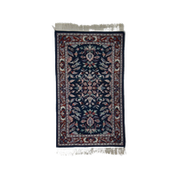 Mooi Gekleurd Blauw Oosters Tapijt/ Vloerkleed Met Een Floraal Patroon, 150 X 90 Cm
