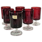 Vintage Luminarc Cavalier Glazen Ruby Red (6X) thumbnail 1