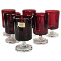 Vintage Luminarc Cavalier Glazen Ruby Red (6X)
