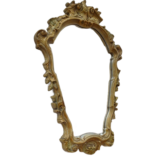 Vintage Barok Brocante Rococo Spiegel, Schouwspiegel 104 1