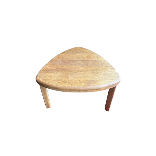 Bijzettafel Brutalist-stijl Blank Eiken Hout Vintage 1
