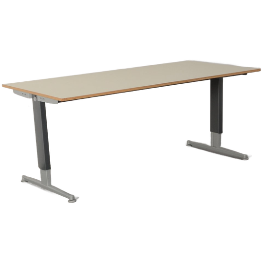Aspa Bureau, Gebroken Wit Blad, 180 X 80 Cm, Hoogte Instelbaar Onderstel 1
