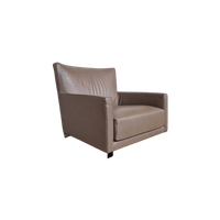 Montis Impala Draaifauteuil - Taupe - Bruin - Leder - Design